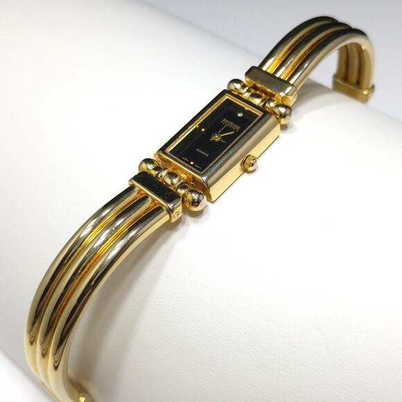 Joan Rivers Classics Watch, Gold Plated, Black Face, 1990s - Picture 6 of 10